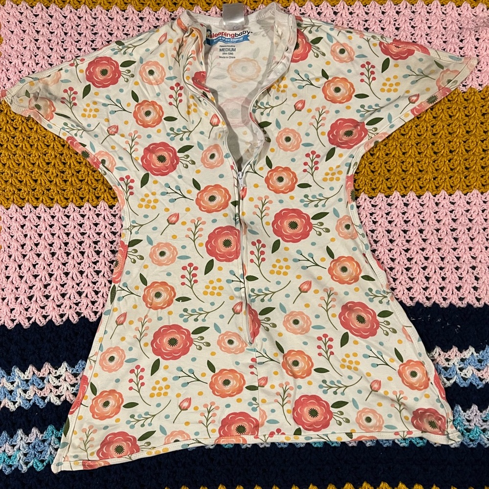 Zipadee-Zip Sleep Sack/Transition Swaddle- Floral Print